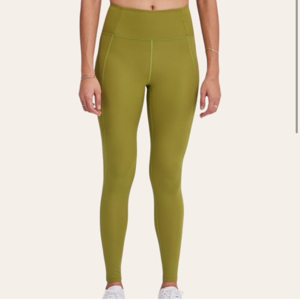 Girlfriend Collective Compressive High Rise Leggings Ivy Green Lime Chartreuse S - Picture 7 of 12